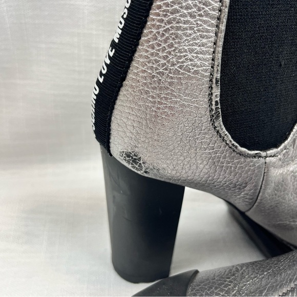 Love Moschino Silver Leather Boots - Picture 9 of 10